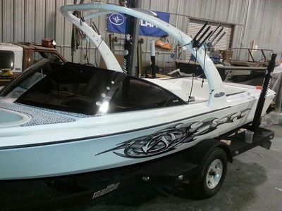 Older Malibu ski boat transformed with new everything by James Boat and Fiberglass Repair, Vacaville, CA