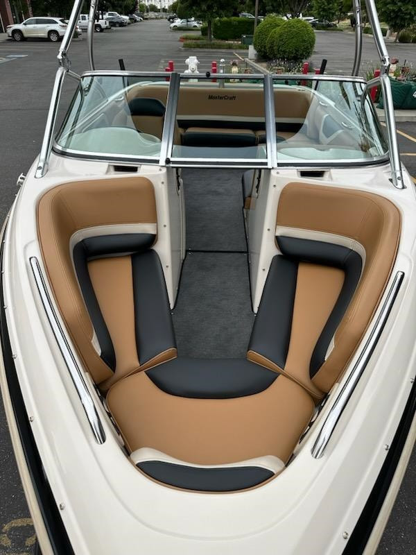Quality shines on this interior work done on this 99 MasterCraft by  James Boat and Fiberglass Repair, Dixon, CA