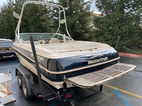 Before photo of 99 MasterCraft to be redone by James Boat and Fiberglass Repair, Dixon, CA