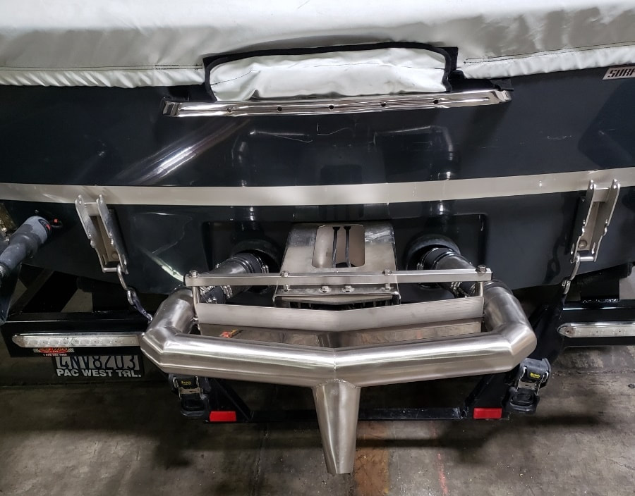 2010 Malibu Wake Setter has a new fresh air exhaust system installed by James Boat and Fiberglass Repair, Vacaville, CA