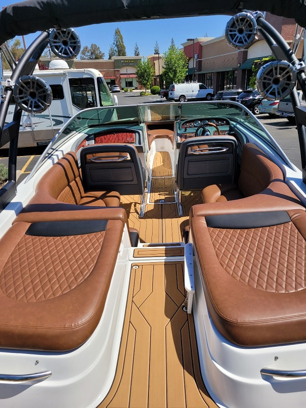 After new upholstery and SeaDek non-slip flooring has been installed on this Cobalt 262