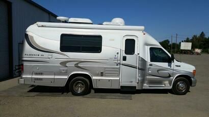 New graphics on motorhome by James Boat and Fiberglass Repair, Vacaville, CA